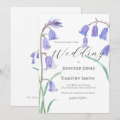 bluebell watercolor wedding invitation  招待状 (正面/裏面)