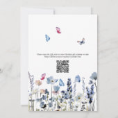 Bluebell Wildflowers QR Code Bridal Shower 招待状 (裏面)