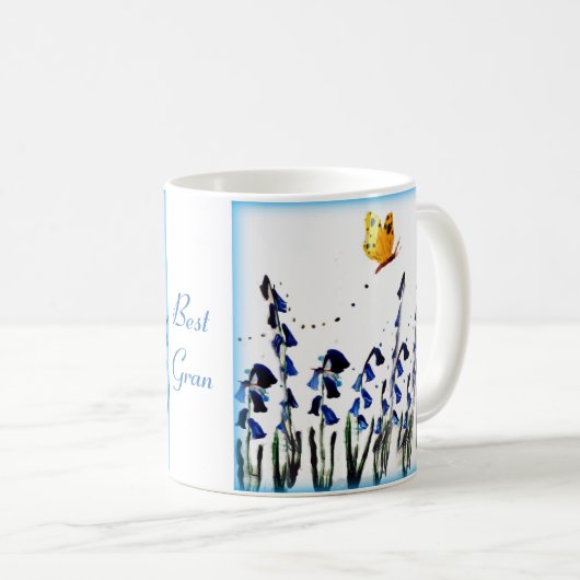 Bluebellsの蝶花柄 ツートーンマグカップ (正面右)