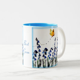 Bluebellsの蝶花柄 ツートーンマグカップ