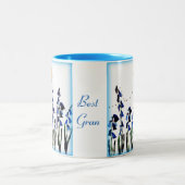 Bluebellsの蝶花柄 ツートーンマグカップ (中央)