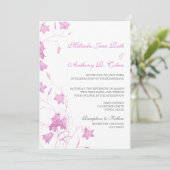 Bluebells -すみれ色5x7結婚式招待状 招待状 (スタンド正面)