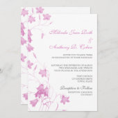 Bluebells -すみれ色5x7結婚式招待状 招待状 (正面/裏面)