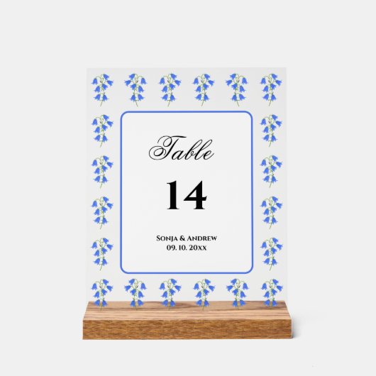 Bluebells アクリルサイン (正面)