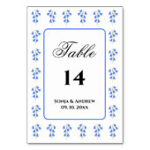 Bluebells テーブルナンバー (裏面)