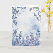 Bluebells and SweetPeas Watercolor Motif BlankCard カード (黄色い花)