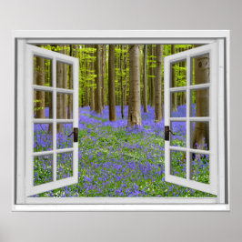 Bluebells and Treesビューウィフェイクンドウ ポスター