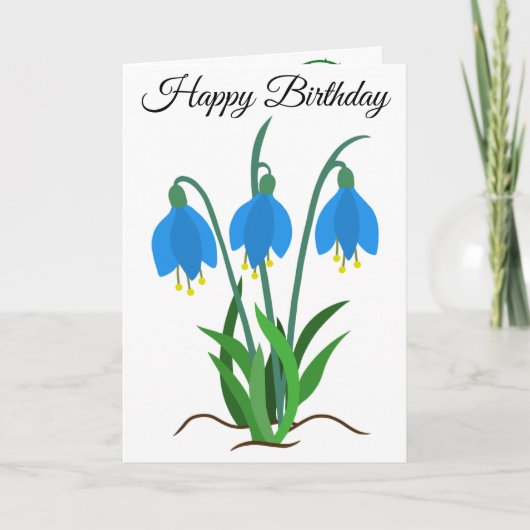 Bluebells Birthday Greeting Card カード (正面)