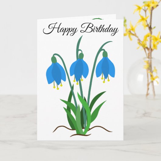 Bluebells Birthday Greeting Card カード (黄色い花)