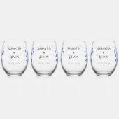 Bluebells Four Stemless Wine Glasses ステムなしワイングラス (左)