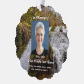 Bluebells Waterfall Landscape  Memorial Keepsake  オーナメントカード (左)