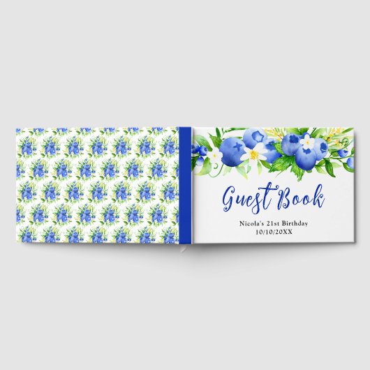 Blueberries and Foliage Birthday ゲストブック (全面)