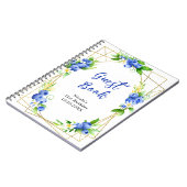 Blueberries and Foliage Birthday Guest Book ノートブック (左側)