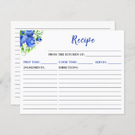 Blueberries and Foliage Recipe Card