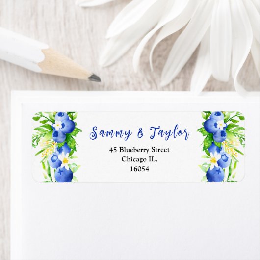 Blueberries and Foliage Wedding ラベル (インサイチュ)