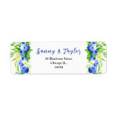 Blueberries and Foliage Wedding ラベル (正面)