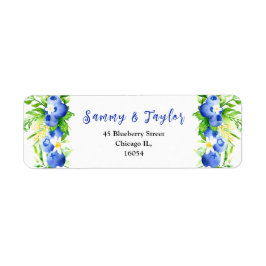 Blueberries and Foliage Wedding ラベル