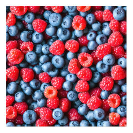 Blueberries and Raspberries フォトプリント