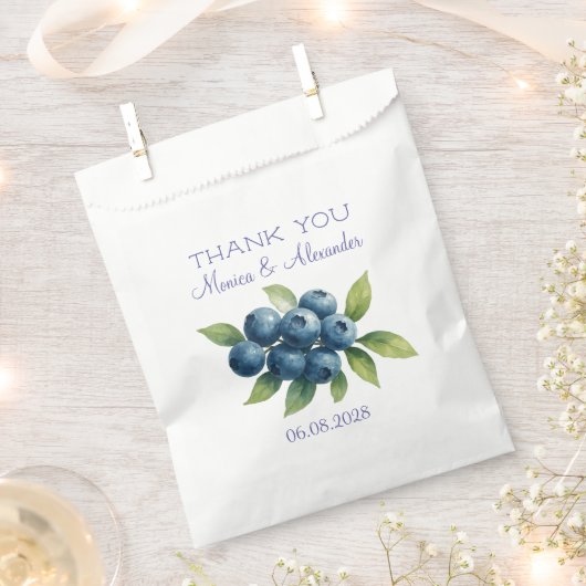 Blueberries Blueberry Fruits Wedding Thank you フェイバーバッグ (クリップ留めされた状態)
