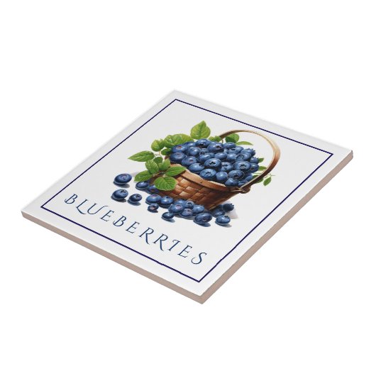 Blueberries Ceramic Tile タイル (側面)