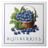 Blueberries Ceramic Tile タイル (正面)