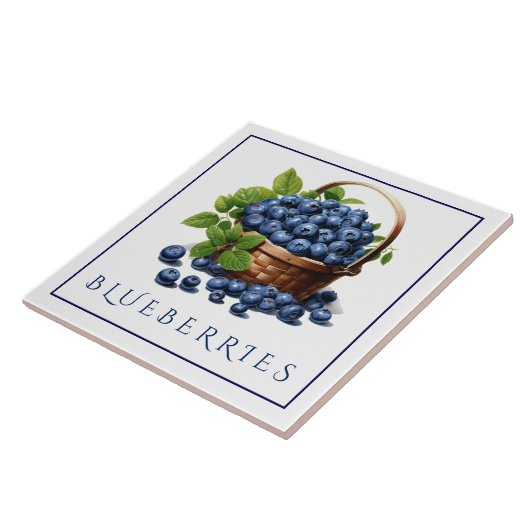 Blueberries Ceramic Tile タイル (側面)