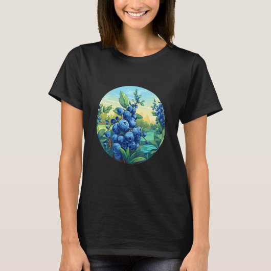 Blueberries Fruit Blueberries Fruit Vegan Garden 1 Tシャツ (正面)