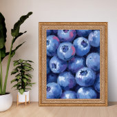 Blueberries | Fruit Watercolor Painted ポスター
