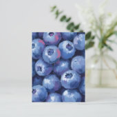 Blueberries | Fruit Watercolor Painted ポストカード (スタンド正面)