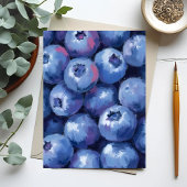 Blueberries | Fruit Watercolor Painted ポストカード