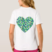 Blueberries Pattern Modern Green Blue Customize. Tシャツ (裏面)