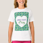Blueberries Pattern Modern Green Blue Customize. Tシャツ (正面)