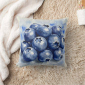 Blueberries Summer Pillow クッション (ブランケット)