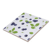 Blueberries Watercolor Blueberry Blossoms Kitchen タイル (側面)