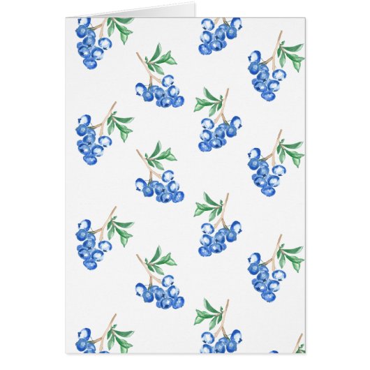 Blueberries Watercolor Pattern (正面)