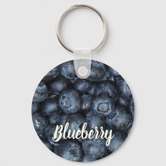 Blueberryクローズアップ詳細forビーガン キーホルダー (正面)
