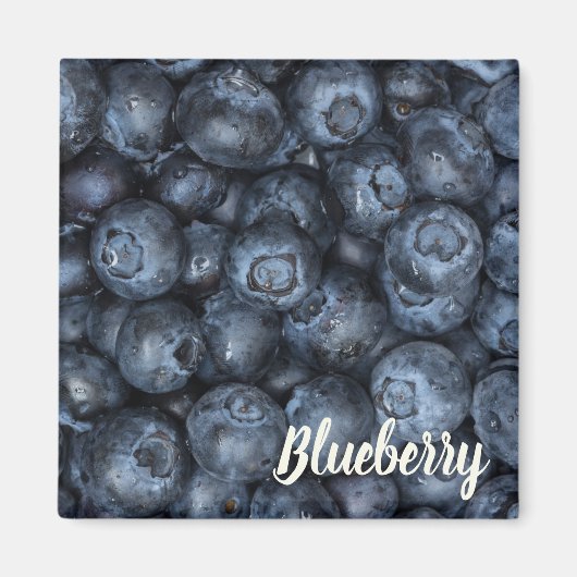 Blueberryクローズアップ詳細forビーガン マグネット (正面)