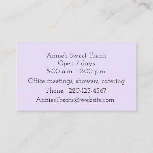 Blueberryデザイン名刺 名刺 (裏面)