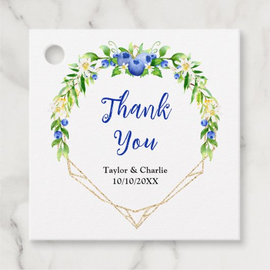 Blueberryフローラ結婚の感謝 フェイバータグ (正面)