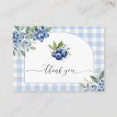 BlueBerryベビーシャワーフラットサンキュー エンクロージャーカード (正面)