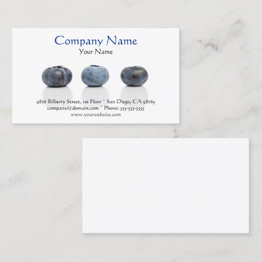 Blueberry名刺 名刺 (正面/裏面)