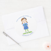 Blueberry誕生日この本は次のものだ ラウンドシール (封筒)