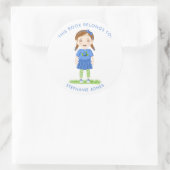 Blueberry誕生日この本は次のものだ ラウンドシール (バッグ)