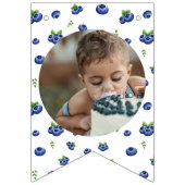 Blueberry誕生日12ヶ月フォトマイルストーン バンティングフラッグ (第3の旗)