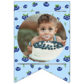 Blueberry誕生日12ヶ月フォトマイルストーン バンティングフラッグ (第2の旗)