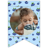 Blueberry誕生日12ヶ月フォトマイルストーン バンティングフラッグ (第3の旗)