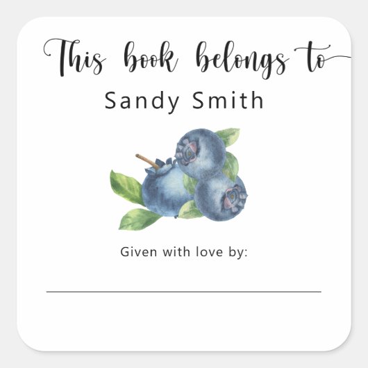 Blueberry – この本は スクエアシール (正面)