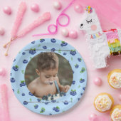 Blueberry 1st Birthday Berry First Photo ペーパープレート (パーティー)