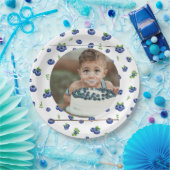 Blueberry 1st Birthday Berry First Photo ペーパープレート (パーティー)