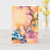 Blueberry Art Blank Card — Cottage Botanical  カード (黄色い花)